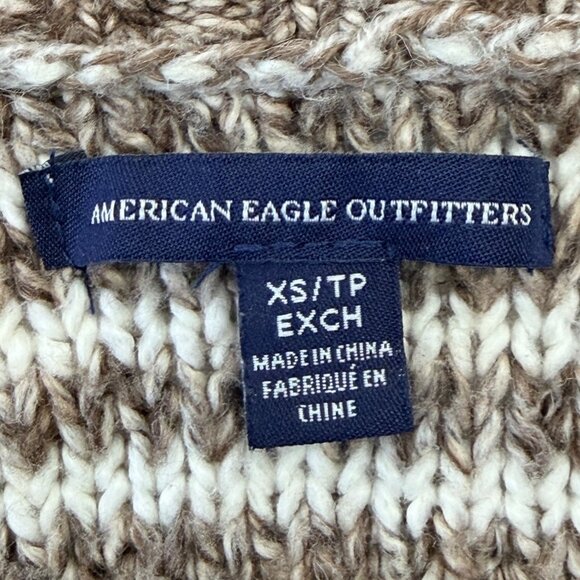 American Eagle Outfitters Open Cardigan Women XS Brown - Picture 5 of 9